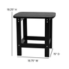 Flash Furniture Black Adirondack Rockers & 1 Side Table, PK 2 JJ-C14705-2-T14001-BK-GG